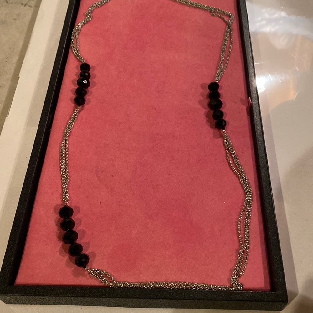 Black and silver necklace
